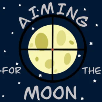 Aiming for the Moon Podcast Logo 2024