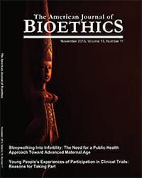 American Journal of Bioethics Vol 15 No 12