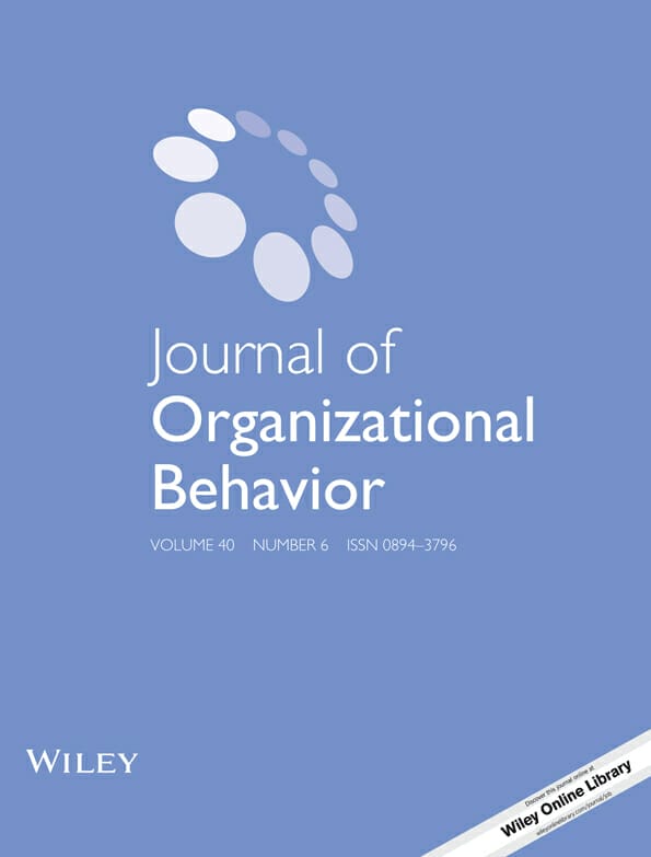 Journal of Organizational Behavior 2022