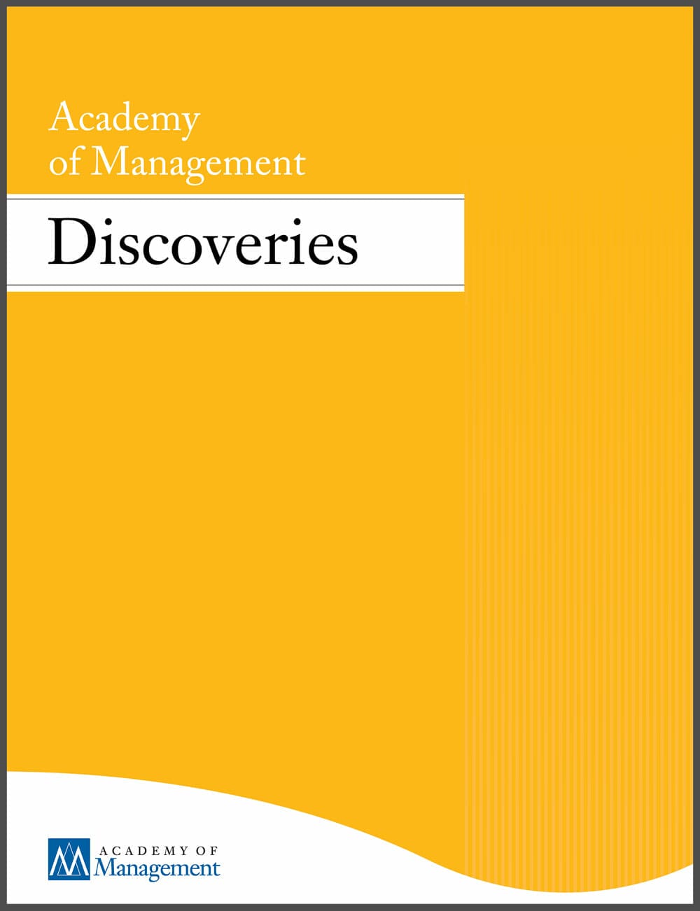 Academy of Management Discoveries Cover 2022