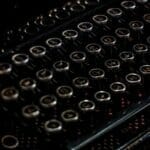 Picture of typewriter to represent pitch writing